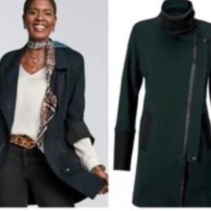 Cabi Renaissance Coat Forest Green and black  Size Sz XL Jacket